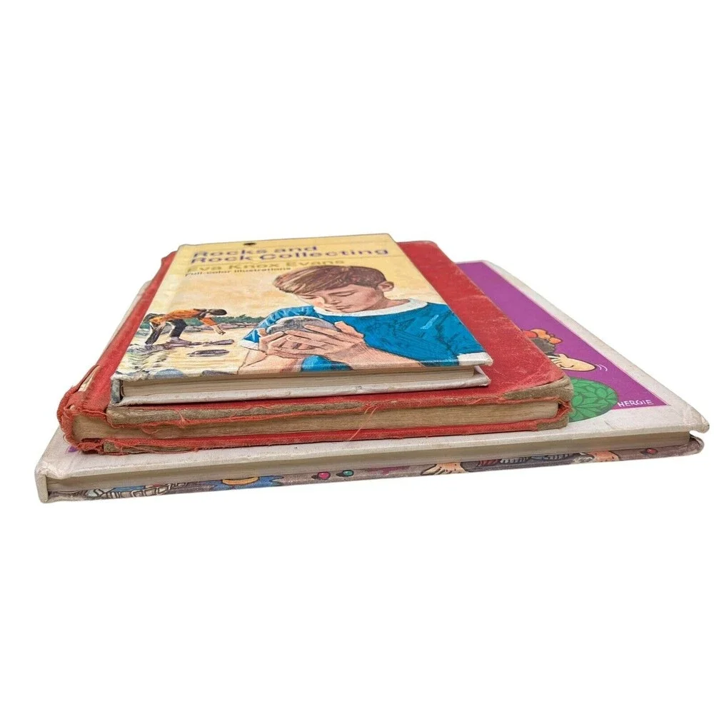 Vtg.  Lot of 3 Children’s Educational Books Reading Rocks Emotions Illustrations
